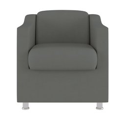 Kit 4 Poltronas Tilla Decorativas Consultório Sala Tecido Suede Cor:Cinza - 4