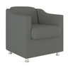 Kit 4 Poltronas Tilla Decorativas Consultório Sala Tecido Suede Cor:Cinza - 3