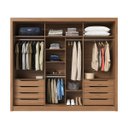 Ver imagem 5 de Guarda-Roupa Casal MDF 3 Portas Correr c/ Gavetas Montclair