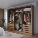 Ver imagem 3 de Guarda-Roupa Casal MDF 3 Portas Correr c/ Gavetas Montclair