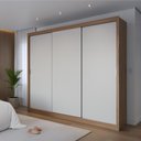 Ver imagem 1 de Guarda-Roupa Casal MDF 3 Portas Correr c/ Gavetas Montclair