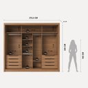 Ver imagem 6 de Guarda-Roupa Casal MDF 3 Portas Correr c/ Gavetas Montclair