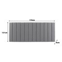 Ver imagem 3 de Cabeceira Cama Casal Queen Estofada Gomos 170cm X 121cm Linho Veludo Cor:linho Carter Cinza