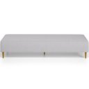 Ver imagem 3 de Puff Decorativo Sala de Estar Bali W01 Pés Palito 170x60cm Linho Cinza - Lyam Decor