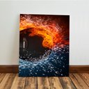 Ver imagem 7 de Kit 3 Quadro Decorativo Violão Musica Instrumentos Fogo Água 28x20cm
