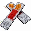 Ver imagem 1 de Par Lanterna Traseira Caminhão Carretinha Led 12v 29,5cm Luz Seta Ré Freio Lorben