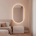 Ver imagem 1 de Espelho Orgânico com Led Quente 50x80cm Grande Decorativo Quarto Sala Banheiro Lançamento