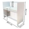Mini Berço Moisés Alegria com Colchão e Guarda Roupa Ternura Baby 6 Portas Branco Brilho - Incorplac - 6