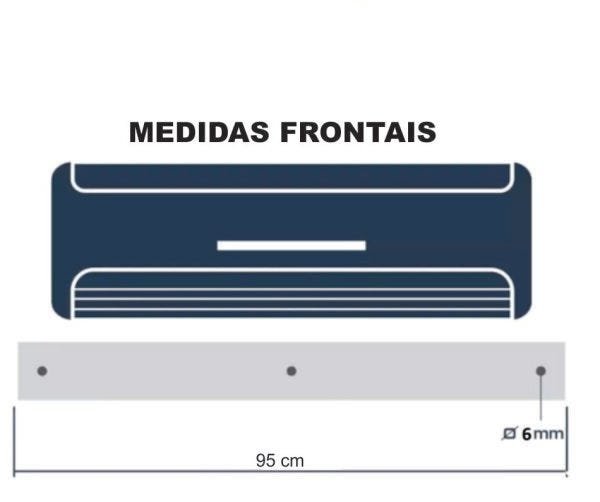 Defletor para Ar-Condicionado split de 7.000 a 12.000 BTUs em acrílico transparente - Med.95x36cm - 5