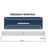 Defletor para Ar-Condicionado split de 7.000 a 12.000 BTUs em acrílico transparente - Med.95x36cm - 5