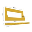 Ver imagem 4 de Porta Taças E Prateleira Adega Para Vinhos Garrafas Bar Amarelo Laca
