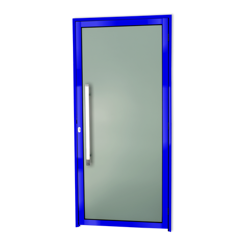 Porta Alumínio Murano c/Puxador e.Azul 100 Brimak