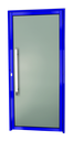 Ver imagem 1 de Porta Alumínio Murano c/Puxador e.Azul 100 Brimak