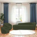 Ver imagem 1 de Kit Divã Recamier Orgânico França 200cm Lado Esquerdo e 2 Poltronas Amore Linho