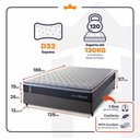Ver imagem 4 de Cama Box Viúva 128x188 Preto Dakota Espuma D33 King House