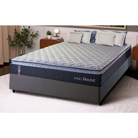 Cama Box Viúva 128x188 Preto Dakota Espuma D33 King House