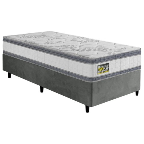 Cama Box Solteiro Molas Ensacadas D33 Double Face 88x188x65cm Hellen - Suporta até 120 kg