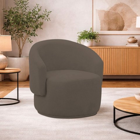 Poltrona Decorativa Sala de Estar Recepção Jasmine Suede