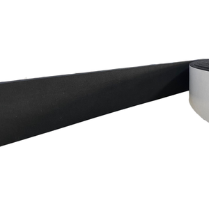 Moldura Painel Ripado Eva Autocolante Liso 5cmx5mm 15 Metros - Preto