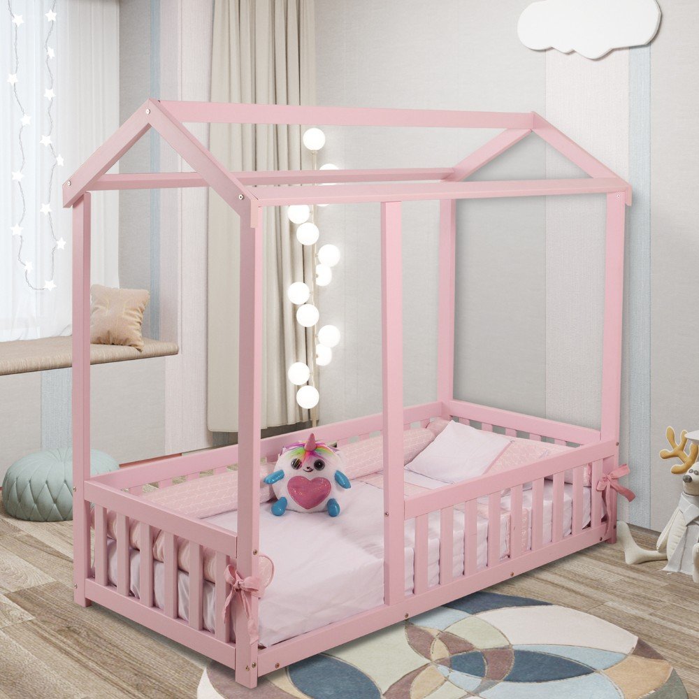 Cama Casinha Montessoriano com Grade Nina Maray - 2