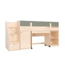 Ver imagem 2 de Cama Alta com Armários e Escrivaninha em MDF Artsy Casatema MadeiraOriginals Natural/Verde
