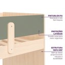 Ver imagem 6 de Cama Alta com Armários e Escrivaninha em MDF Artsy Casatema MadeiraOriginals Natural/Verde