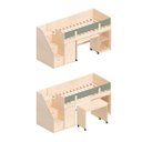 Ver imagem 4 de Cama Elevada com Armários e Escrivaninha Artsy Casatema MadeiraOriginals