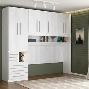 Dormitório de Solteiro Transversal sem Cama 1326s Carvalho Claro