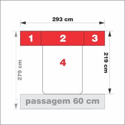 Dormitório de Casal sem Cama 1223s Carvalho Claro - 4