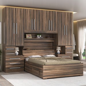 Dormitório de Casal sem Cama 1223s Noce Málaga