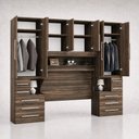 Ver imagem 3 de Guarda Roupa de Casal sem Cama 1223S Noce Málaga