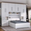 Ver imagem 1 de Guarda Roupa de Casal com Cama Embutida 1223 Branco
