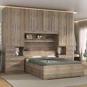 Ver imagem 1 de Guarda Roupa de Casal com Cama Embutida 1223 Castanho