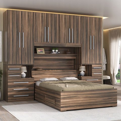 Guarda Roupa de Casal com Cama Embutida 1223 San Remo