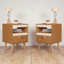 Ver imagem 1 de Conjunto Mesa Cabeceira 2 Pcs Off White Ype