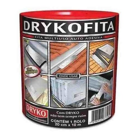 Fita Manta Asfáltica Multiuso 20cm X 10m Dryko