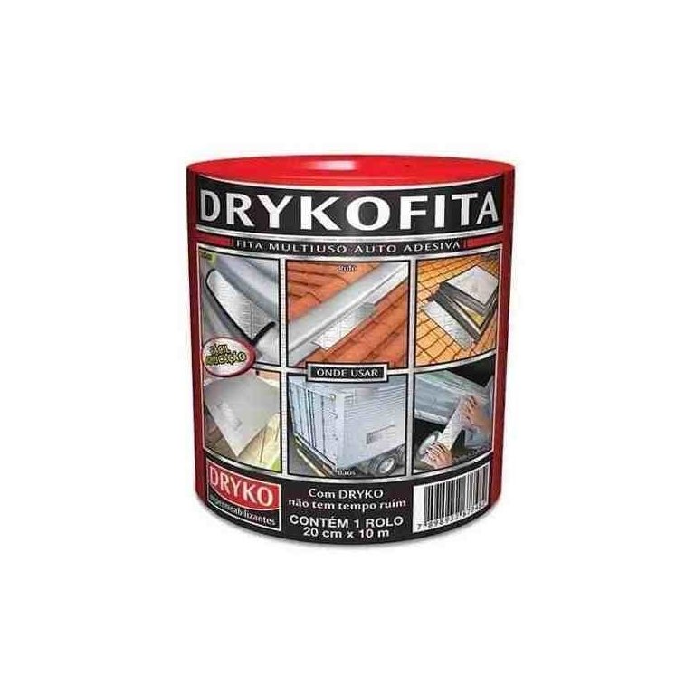 Fita Manta Asfáltica Multiuso 20cm X 10m Dryko