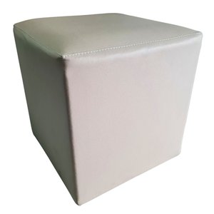 Puff Banqueta Quadrado Cubo em Corino Corano®:bege