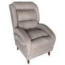 Ver imagem 3 de Kit Amamentação Liz Pé Poltrona, Puff e Almofada Suede Bege - Dominic Decor