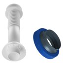 Ver imagem 1 de Conjunto Tubo de Ligação 25cm para Bacia Sanitária Branco +anel de Vedação para Vaso Sanitário