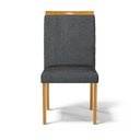 Ver imagem 4 de Kit com 6 Cadeiras Agnes Madeira Maciça Estofadas para Mesa de Jantar Linho Chumbo 406