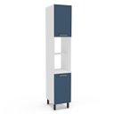 Ver imagem 2 de Armário Paneleiro Amara 40x224,5cm com 2 Portas e 2 Nichos Branco/Azul 250026