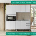 Ver imagem 5 de Cozinha Armario 3 Peças 200 cm Paneleiro Balcao para Pia Evidence Branco Poliman