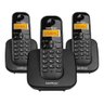 Telefone sem Fio Digital com Dois Ramais Adicionais Intelbras TS 3113 - Preto - 1