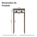 Ver imagem 2 de Porta-Geladeira 103 cm 1 Porta Basculante Rustic/Azul Vik Madesa