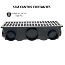 Ver mais imagens de Ralo Completo Externo Aluminio 15x50 com Tela e 11 Saídas