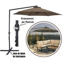 Ver imagem 1 de Ombrelone Bel Veneza 3 Metros Guarda Sol de Piscina, Varanda e Jardim Suspenso - Marrom