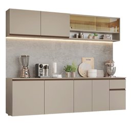 Armário de Cozinha Completa 240cm Suspenso Nice Madesa 05 - 2