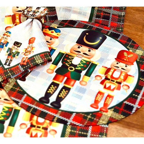 Kit Sousplat Natal Quebra Nozes Nsw 12 Peças sem Base