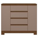 Ver imagem 1 de Cômoda Quarto Sapateira 112cm Selene Nogueira/Cappuccino a02 - Mpozenato